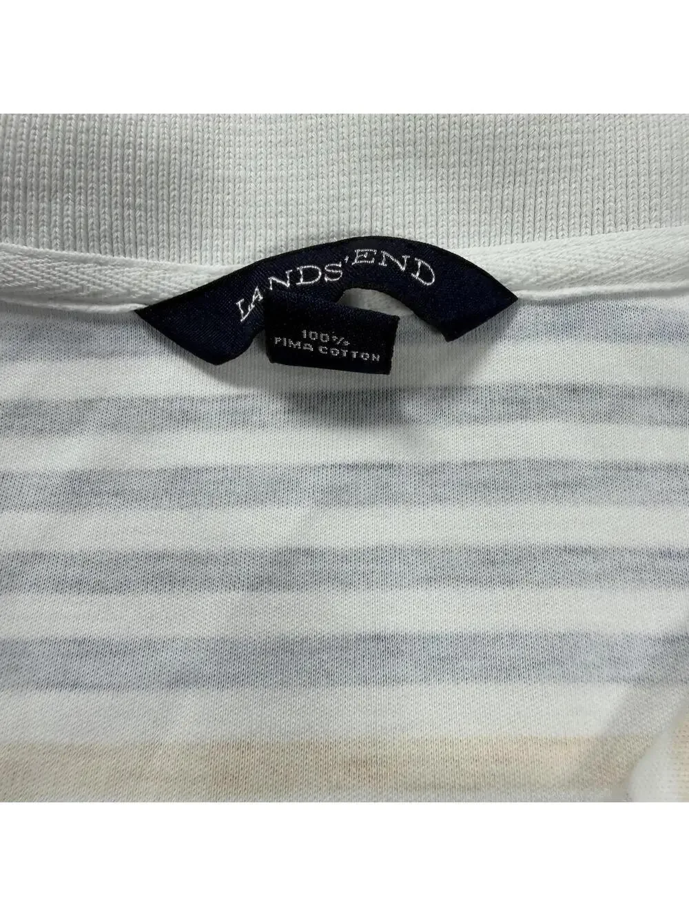 Lands' End Boys' Short Sleeve Pima Cotton Polo Shirt - Size L (14-16)